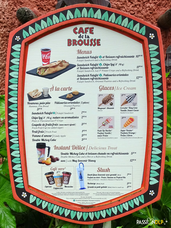 menu cafe brousse