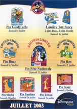 affiche pins juillet 2003