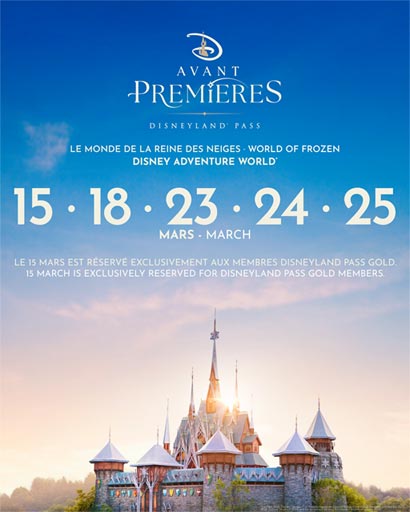 avant-premières world of frozen